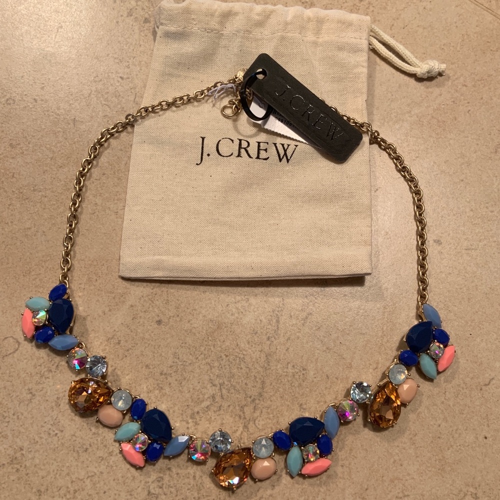 J Crew Mixed Stones Statement Necklace
